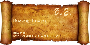Bezzeg Endre névjegykártya